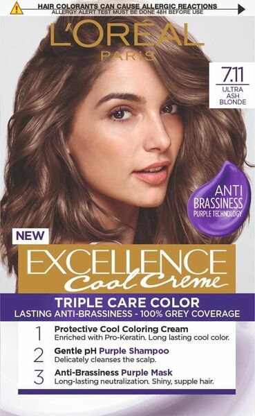 L'Oréal Paris Excellence Cool Creme 7.11 Ultra popelavá blond Permanentní barva 1ks porovnat ceny
