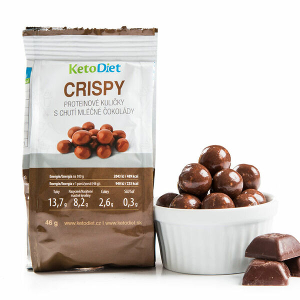 KETODIET Crispy proteinové kuličky v mléčné čokoládě 46 g porovnat ceny