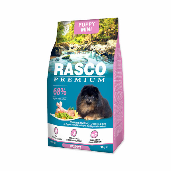 Rasco Premium Puppy Mini Kuře s rýží granule 3 kg porovnat ceny