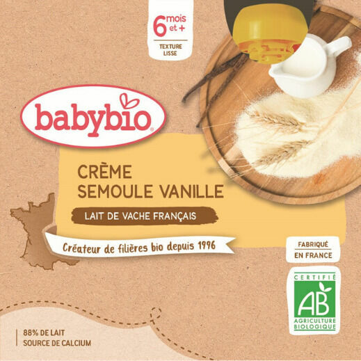 Babybio krupice s vanilkou 4 x 85 g porovnat ceny