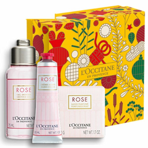 L´OCCITANE Rose Sprchový gel 75 ml + krém na ruce 30 ml + mýdlo 50 g Dárkové balení porovnat ceny
