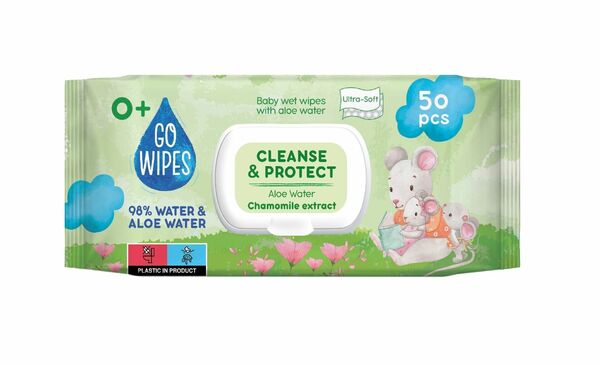 GoWipes Dětské vlhčené ubrousky s Aloe vodou a heřmánkem 50 ks porovnat ceny