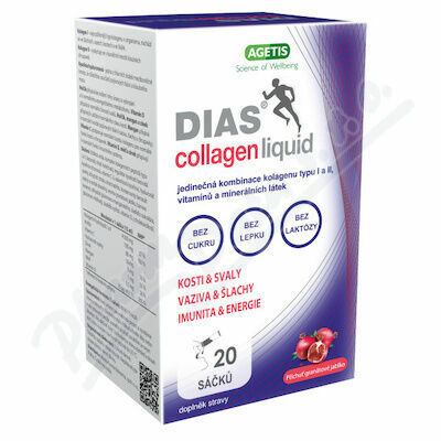 Dias Colagen  DIAS collagen liquid granátové jablko 15mlx20 sáčků porovnat ceny