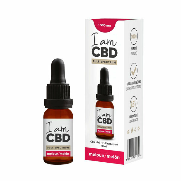 I am CBD Full spectrum olej 15% meloun 10ml porovnat ceny