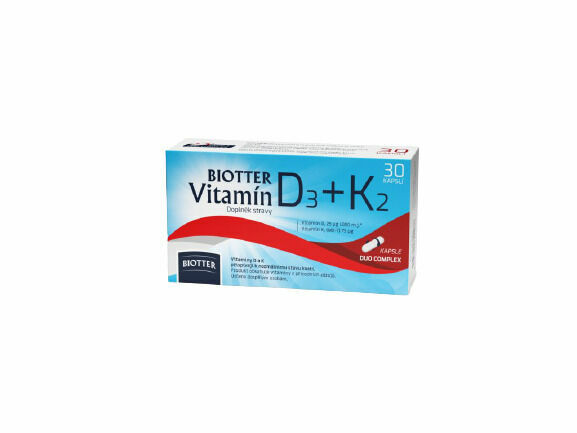 Biotter Vitamín D3+K2 30 kapslí porovnat ceny