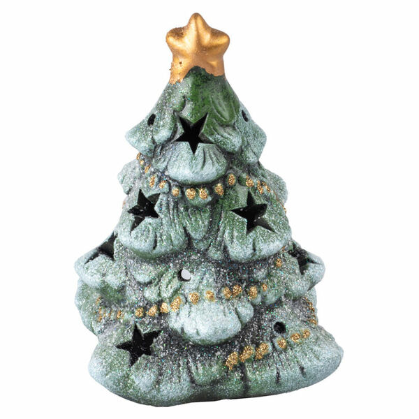 Z-TRADE Keramický svícen 95 x 150 mm stromek na čajovou svíčku zelený porovnat ceny