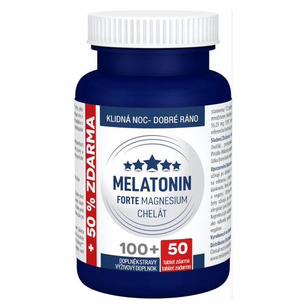 CLINICAL Melatonin forte magnesium chelát 100 + 50 tablet ZDARMA porovnat ceny