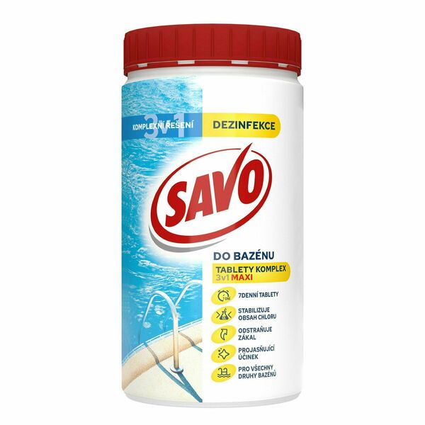 Savo do bazénu Chlorové tablety MAXI komplex 3v1 1.2 kg porovnání ceny