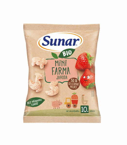 Sunar BIO dětské křupky mini farma jahoda 10m+, 18 g porovnat ceny