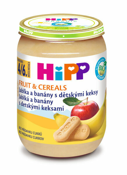 HiPP BIO Jablka a banány s dětskými keksy 190g porovnat ceny