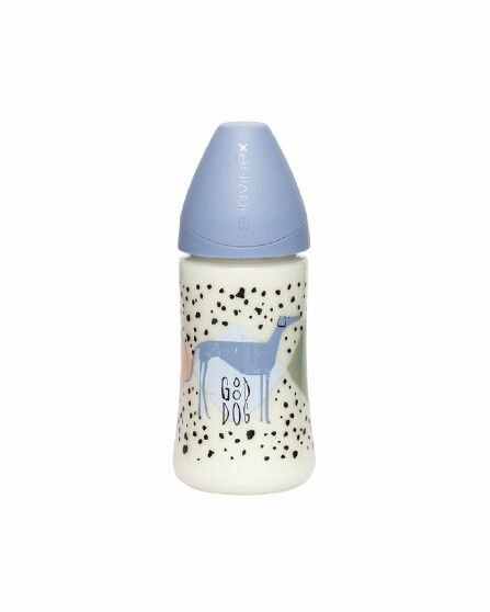 Suavinex Láhev Kulatá savička silikon - Modrý pes - 270ml porovnat ceny