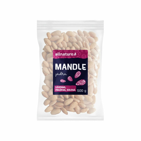 ALLNATURE Mandle loupané pražené solené 500 g porovnat ceny
