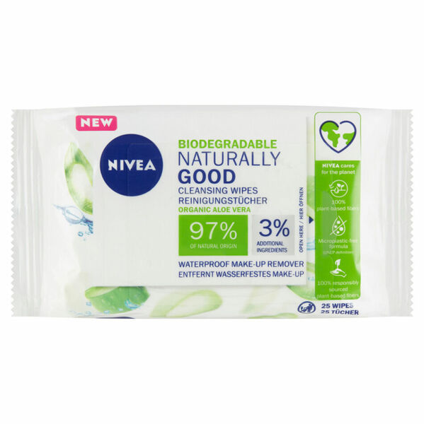 NIVEA Naturally Good Čistící pleťové ubrousky 25 ks porovnat ceny