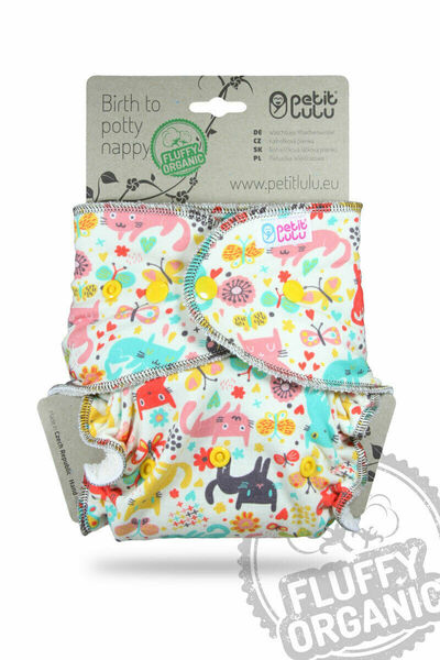 Petit Lulu Maxi/noční pleny PLUS Fluffy Organic patentky - Kočičí louka porovnat ceny