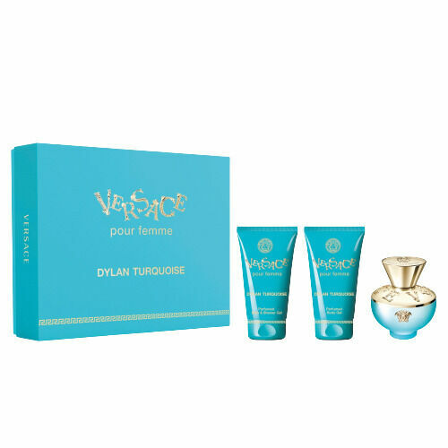 Versace Dylan Turquoise Set Eau de Toilette 50ml + Bath&Shower Gel 50ml + Body Lotion 50ml porovnat ceny
