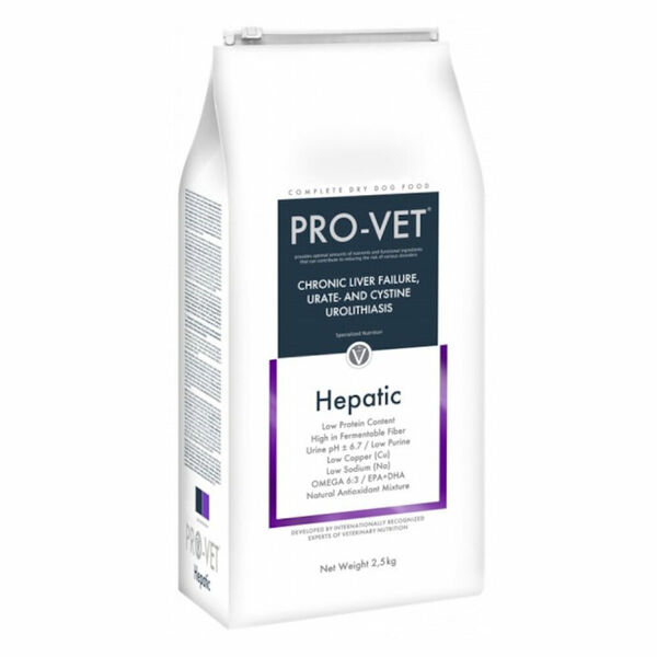 PRO-VET Hepatic granule pro psy při selhání jater 1 ks, Hmotnost balení (g): 7,5 kg porovnat ceny
