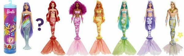 Mattel Barbie Duhová mořská panna Color reveal 1 ks porovnat ceny