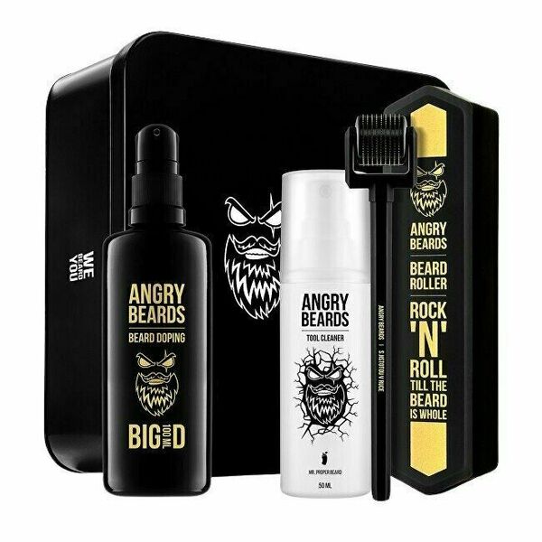 Angry Beards Dárková sada pro růst vousů 3 ks porovnat ceny
