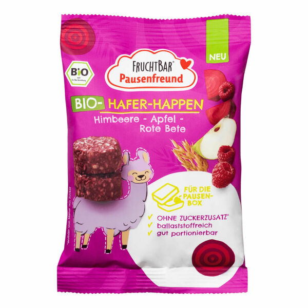 FruchtBar BIO Ovesné kousky s jablkem, malinami a červenou řepou 80 g porovnat ceny