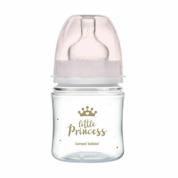 Canpol babies Lahev se širokým hrdlem ROYAL BABY 120ml růžová porovnat ceny