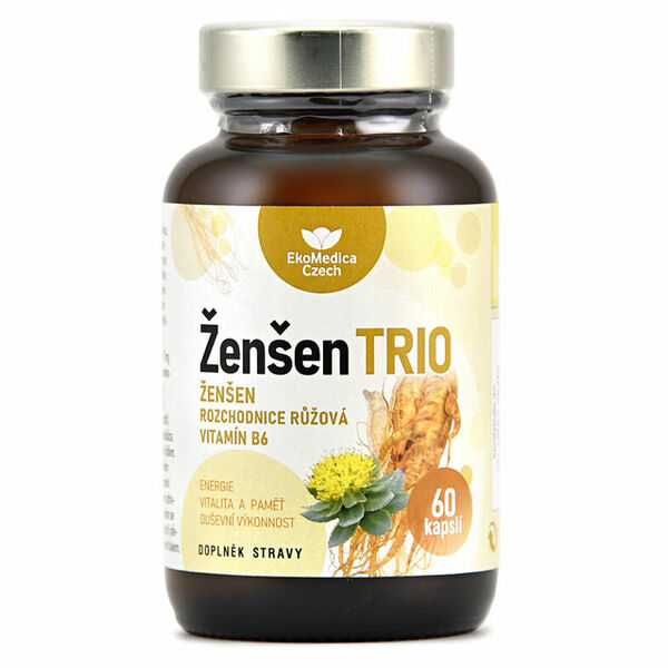 EKOMEDICA Ženšen TRIO 60 kapslí porovnat ceny