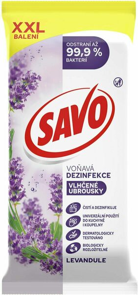 Savo Univerzální dezinfekční čistící ubrousky, levandule 60 ks porovnat ceny