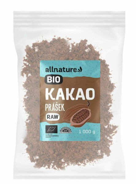 Allnature Kakaový prášek BIO RAW 1000g porovnat ceny