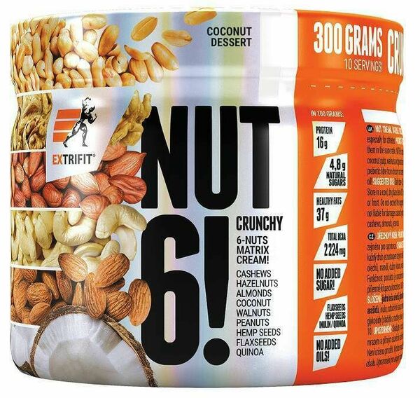 Extrifit Nut 6! 300g kokosový dezert porovnat ceny