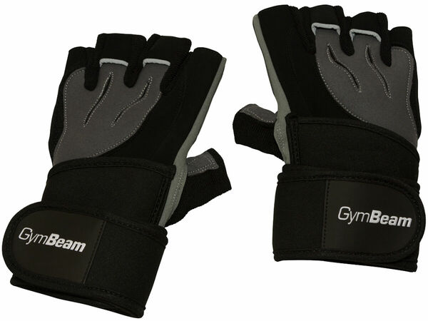 GymBeam  Fitness Rukavice Ronnie – Gym Beam black grey – velikost S porovnat ceny