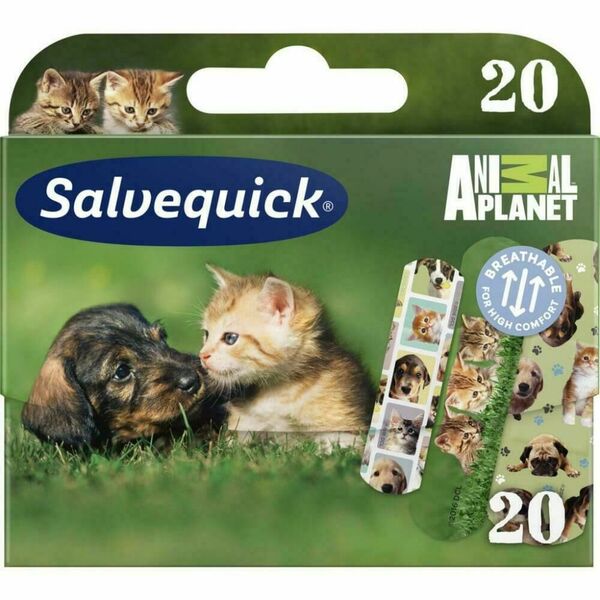 Salvequick Náplast se zvířátky pro děti Animal Planet 20ks porovnat ceny