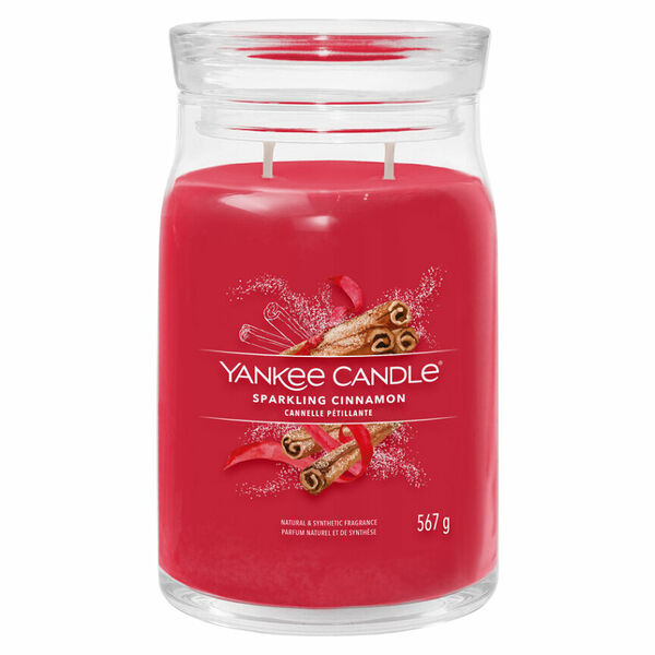 YANKEE CANDLE Signature Vonná svíčka velká 2 knoty Sparkling Cinnamon 567 g porovnat ceny