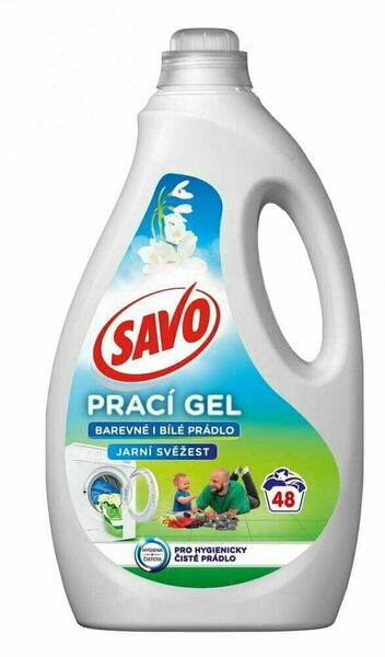 Savo Jarní svěžest Prací gel na barevné i bílé prádlo 48W 2.4 l porovnat ceny