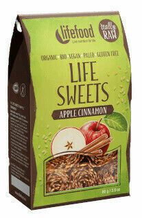Lifefood Life Sweets Jablečné lněnky se skořicí BIO RAW 80g porovnat ceny