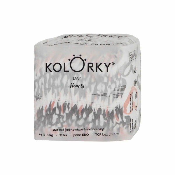 Kolorky Day srdce S 3-6 kg jednorázové eko plenky 25 ks porovnat ceny