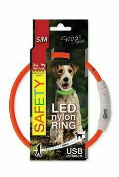 Obojek Dog Fantasy Světelný Usb Oranžový 45cm 1ks porovnat ceny