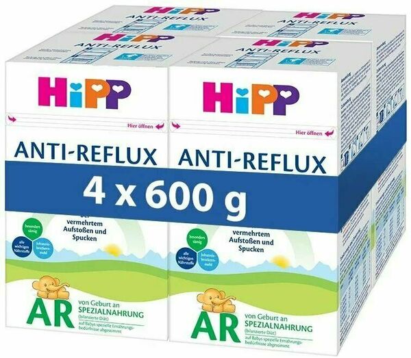 HiPP Speciální kojenecká výživa Anti-Reflux od narození 4 x 600 g porovnat ceny