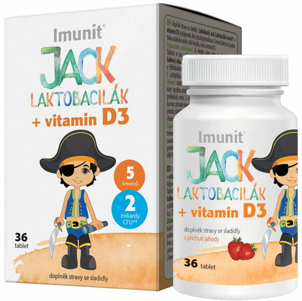 Imunit JACK LAKTOBACILÁK +vitamín D3 36 tablet porovnat ceny