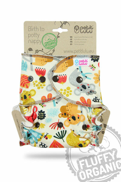 Petit Lulu - Kalhotkové pleny na patentky, Fluffy Organic - Hravé koaly porovnat ceny
