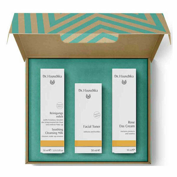 DR. HAUSCHKA The Essentials Pleťový krém 30 ml + tonikum 30 ml + mléko 30 ml Dárkové balení porovnat ceny