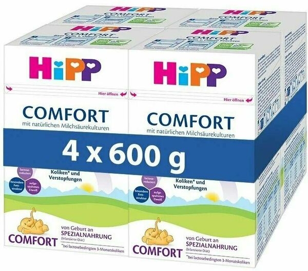 HiPP Speciální kojenecká výživa Comfort, od narození 4 x 600 g porovnat ceny