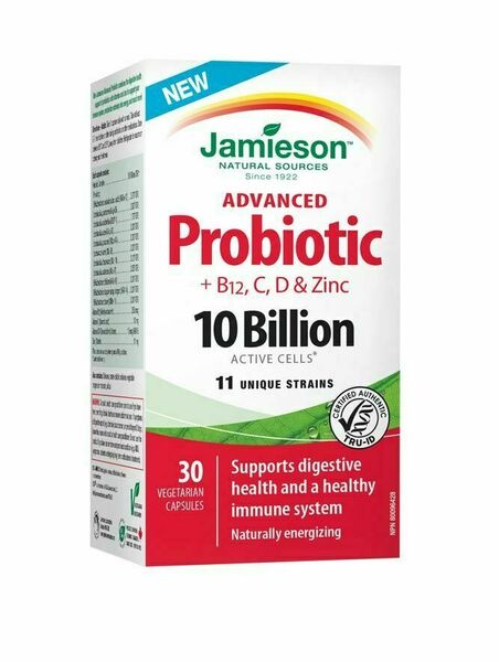 Jamieson ADVANCED Probiotic 10 miliard + vitamíny B12, C, D a zinek 30 kapslí porovnat ceny