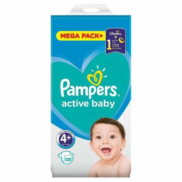 Pampers Active Baby Mega Pack S4+ 120ks porovnat ceny