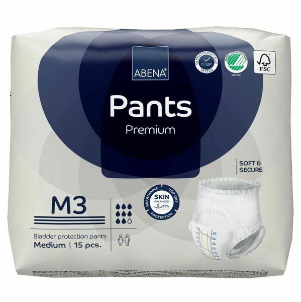 ABENA Pants Premium M3 Inkontinenční kalhotky 15ks porovnat ceny