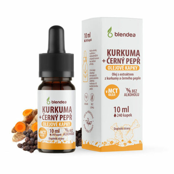 BLENDEA Kurkuma + černý pepř olejové kapky 10 ml porovnat ceny