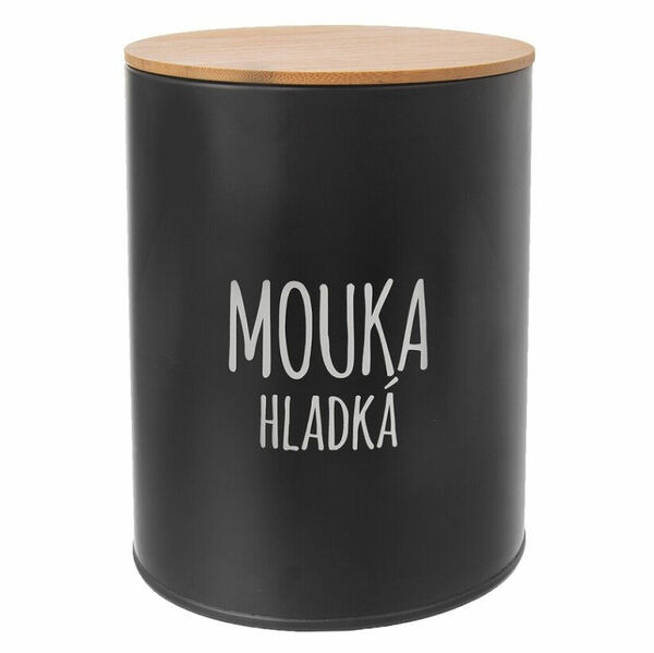 ORION Dóza Mouka hladká plech / bambus Black 1 kus porovnat ceny