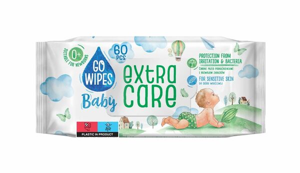 GoWipes Dětské vlhčené ubrousky Extra care 60 ks porovnat ceny