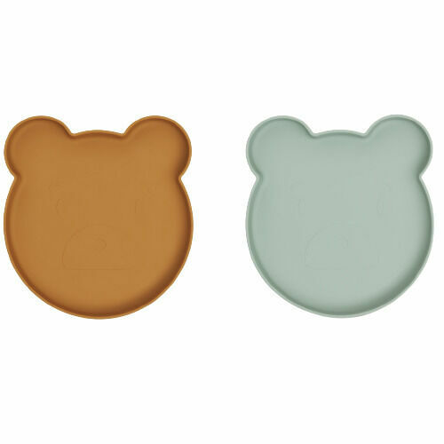 LIEWOOD Set talířků s oušky Mr bear mustard/peppermint mix porovnat ceny