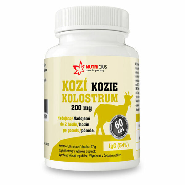 NUTRICIUS Kozí Kolostrum 200 mg 60 kapslí porovnat ceny