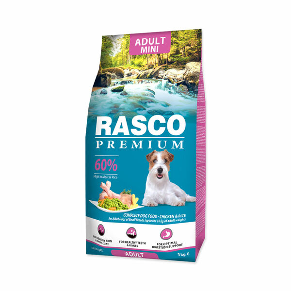 Rasco Premium Adult Mini Kuře s rýží granule 1 kg porovnat ceny