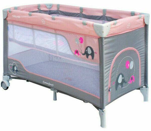 Dětská cestovní postýlka Baby Mix Sloni Pink porovnat ceny